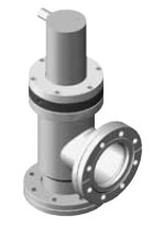 Pneumatisk vinkelventil med "bonnet seal" av metall NW16CF-NW100CF